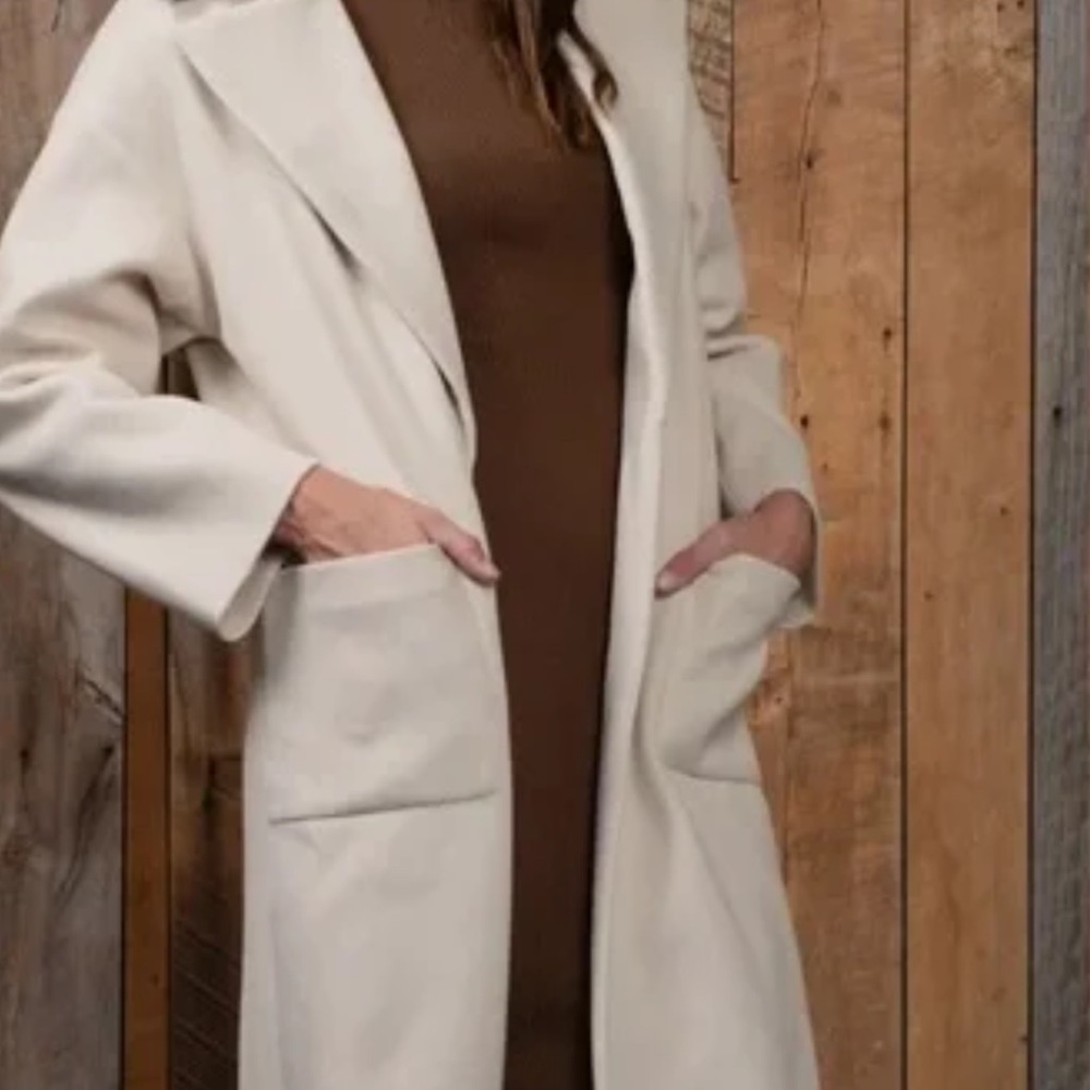 She + Sky Cream Trench Coat